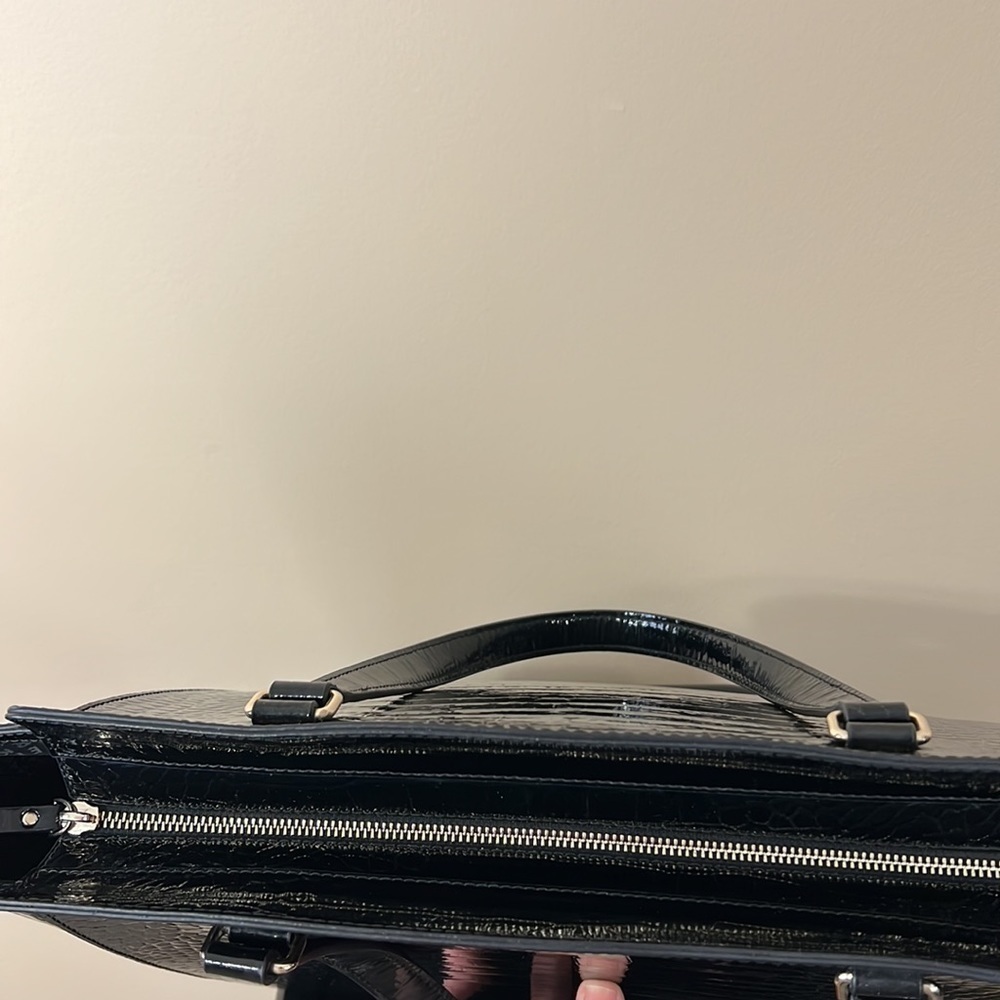 Kate Spade Elissa Croc Embossed Laptop Bag - Picture 13 of 15